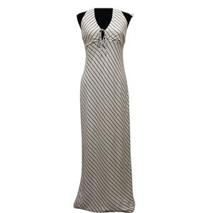 Wild Fable Black and White Halter Maxi Dress